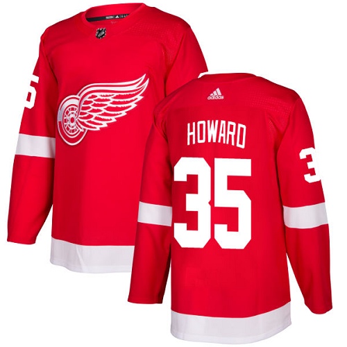 Adidas Men Detroit Red Wings #35 Jimmy Howard Red Home Authentic Stitched NHL Jersey